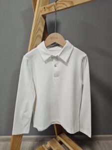 Поло на длинном рукаве для девочек