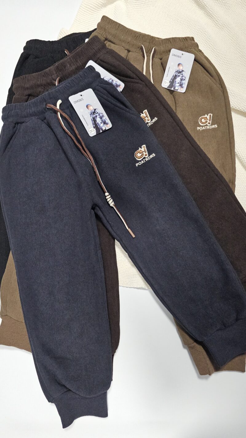 Штаны вельветовые на байке для мальчиков и девочек