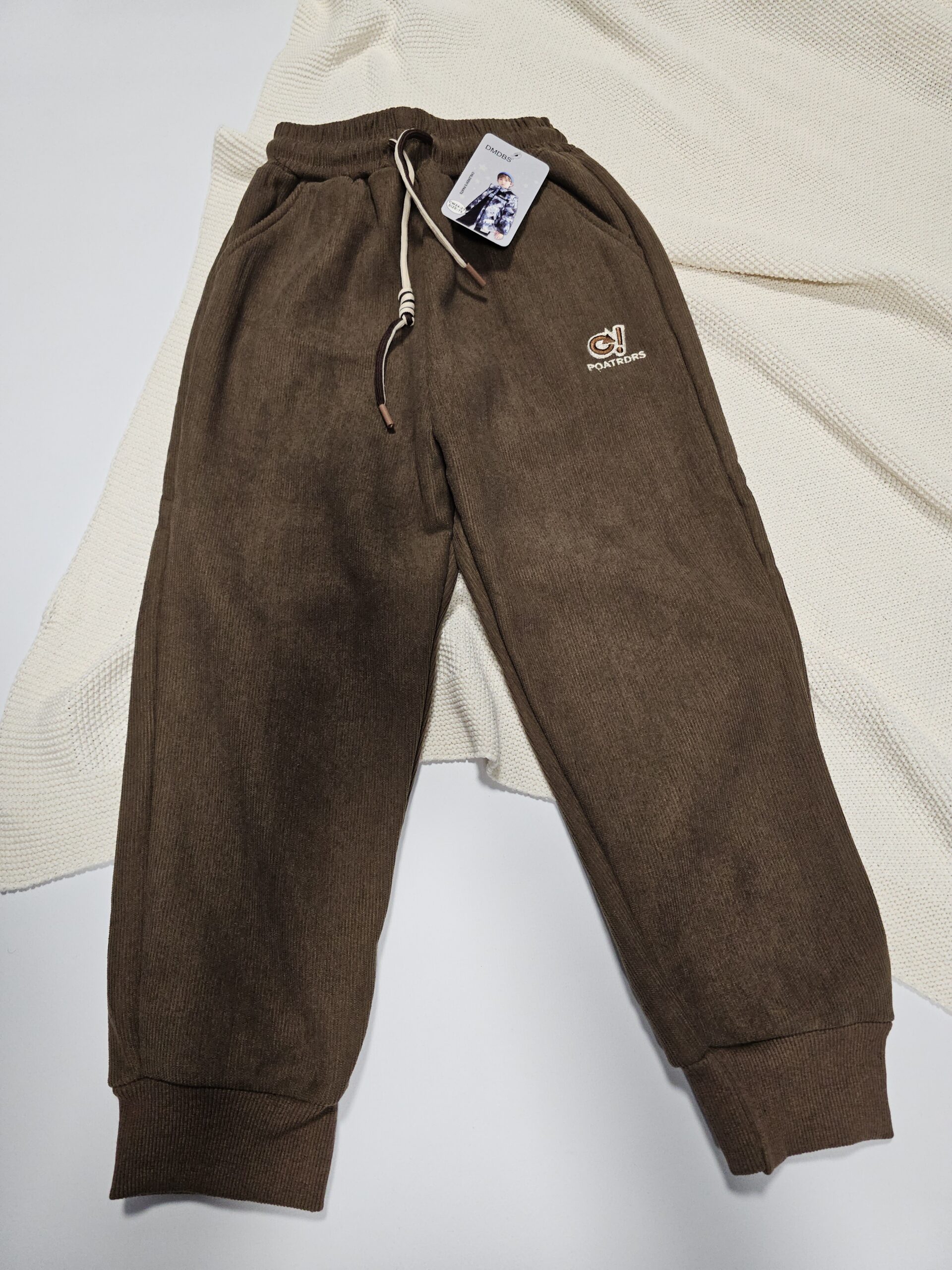 Штаны вельветовые на байке для мальчиков и девочек