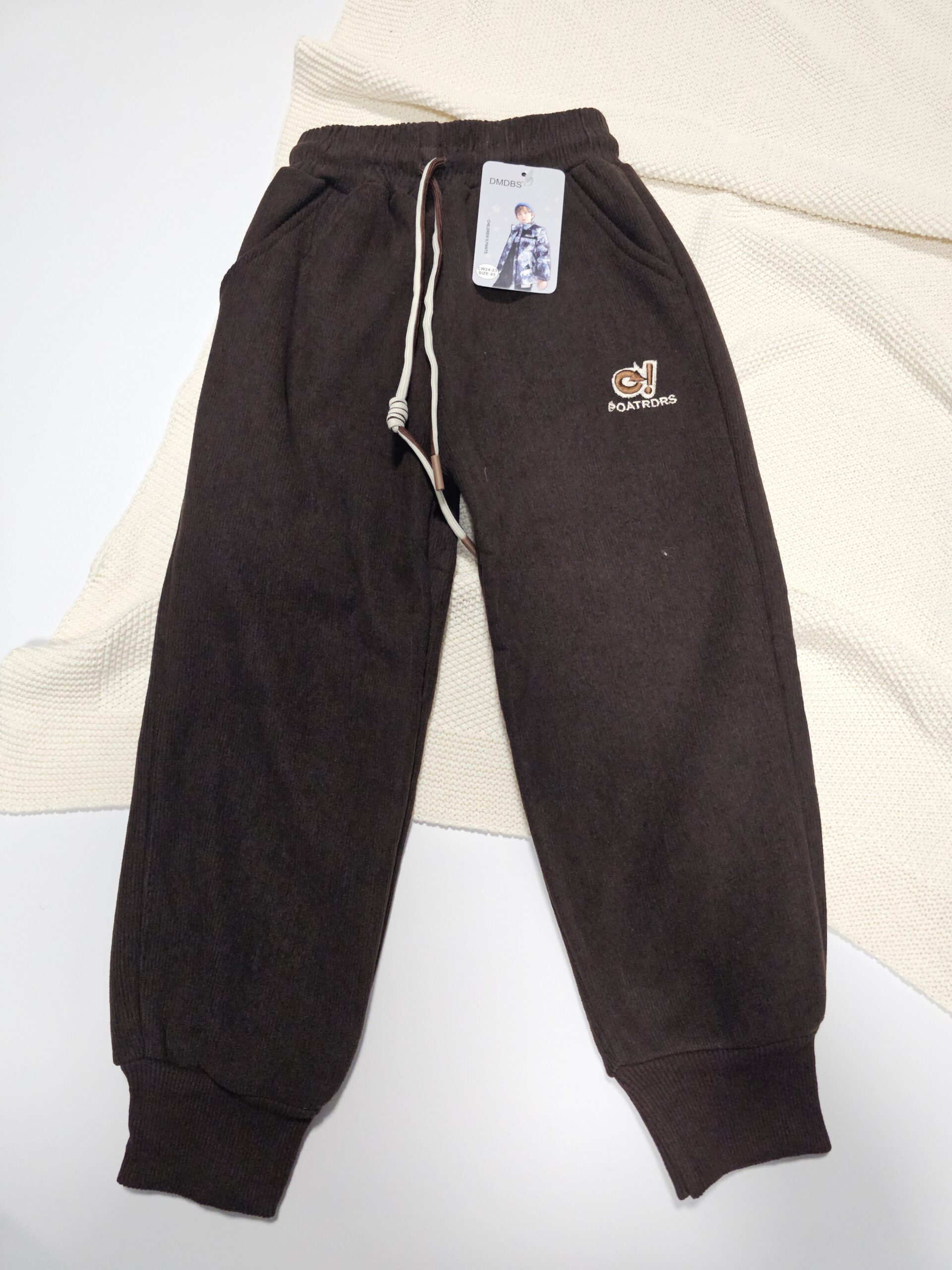 Штаны вельветовые на байке для мальчиков и девочек