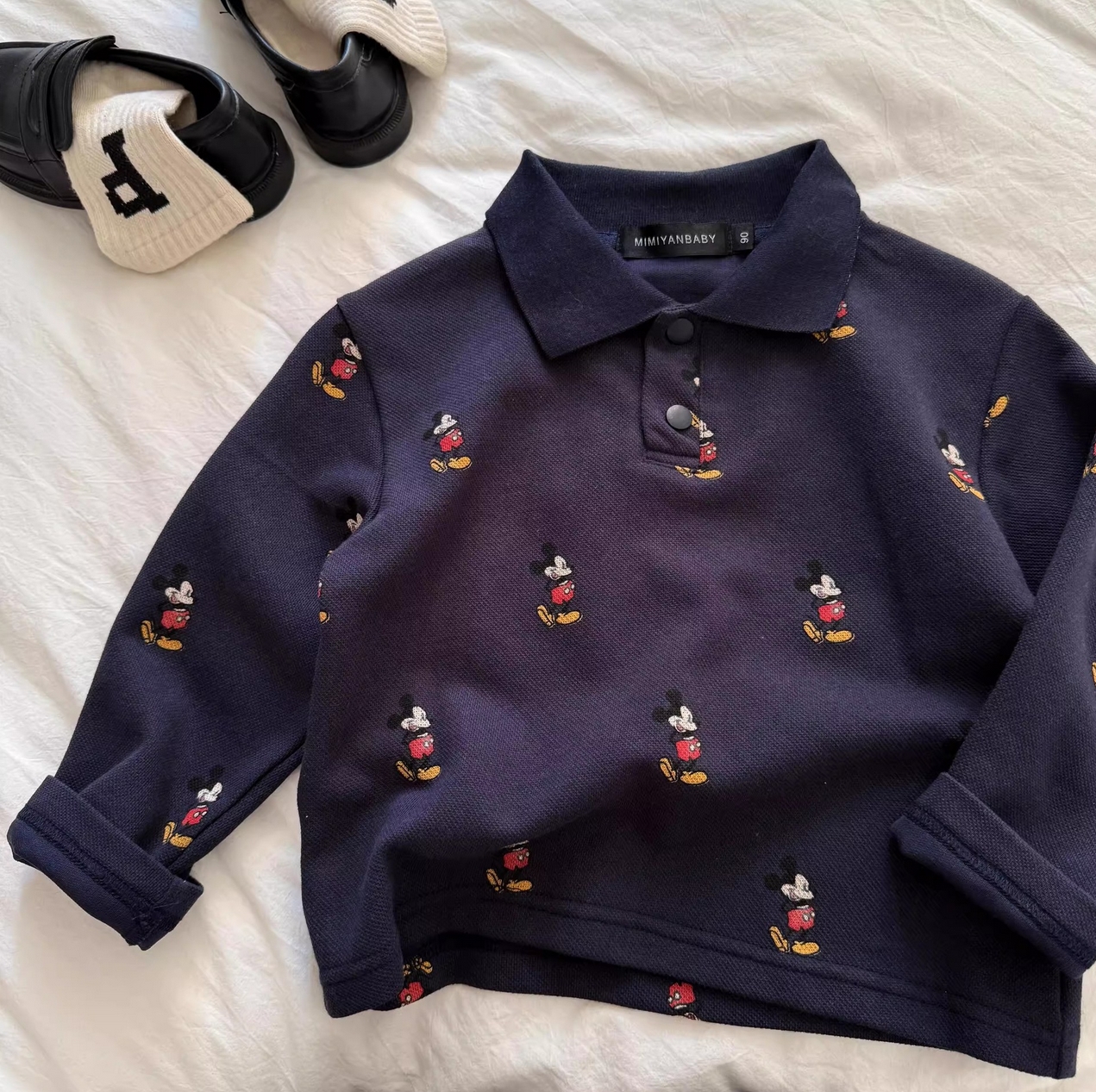 Лонгслив поло для мальчиков